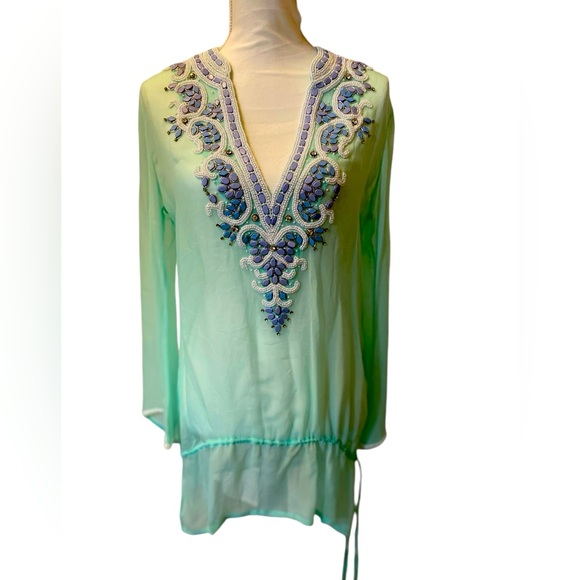 Authentic Boston Proper Light Green Tunic - Picture 1 of 8